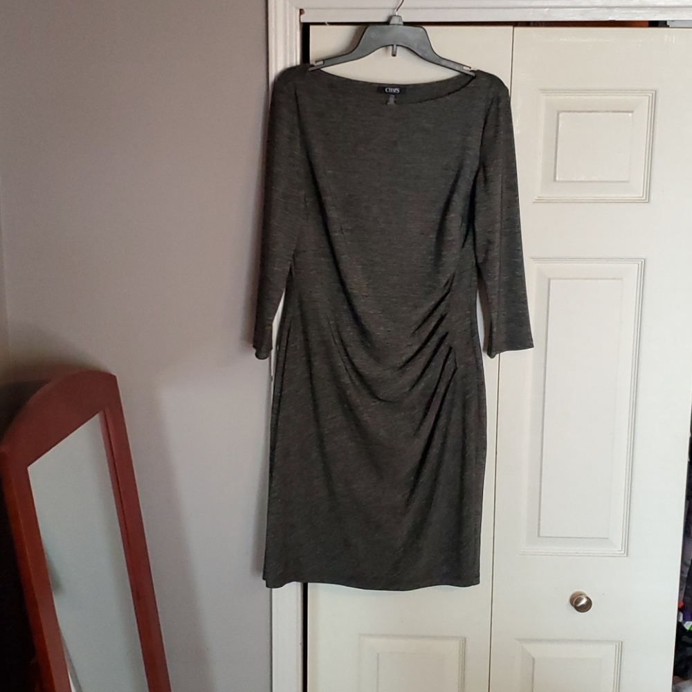 Chaps body con dress 3/4 length sleeve.